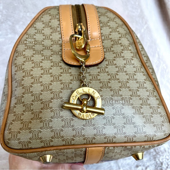 Celine Macadam Monogram Beige Boston Handbag - Picture 13 of 17